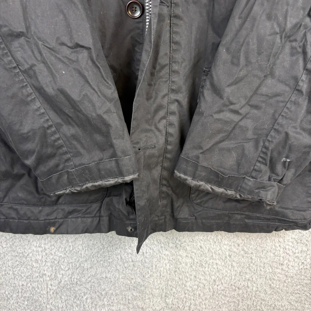 Polo Ralph Lauren Jacket Mens Large Black Cotton Field Coat Workwear Barn Y2K